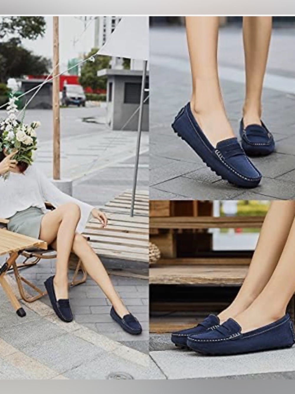 Osslue Handcrafted Loafer in Navy Women’s Size 8 1/2